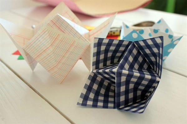 Recipientes papel origami
