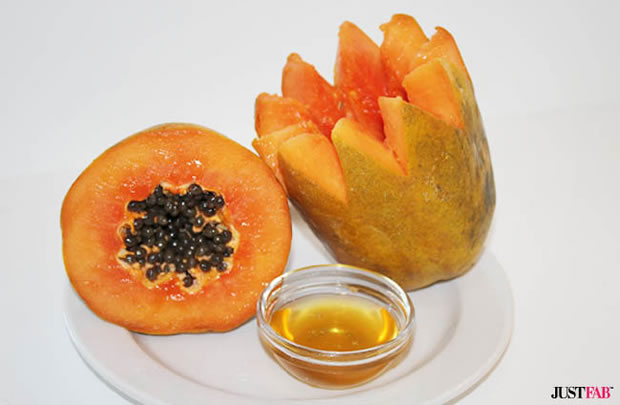 Máscara facial de miel y papaya