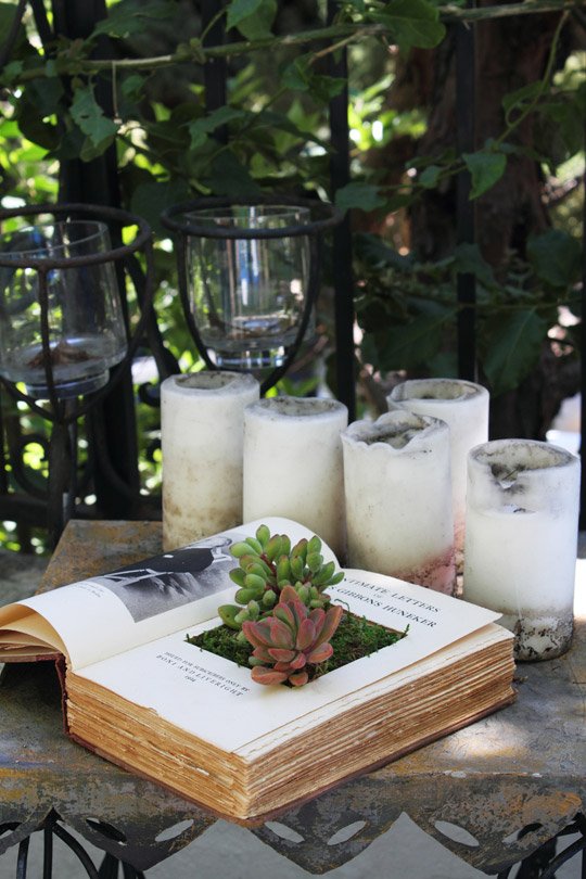 Macetas con libros 1