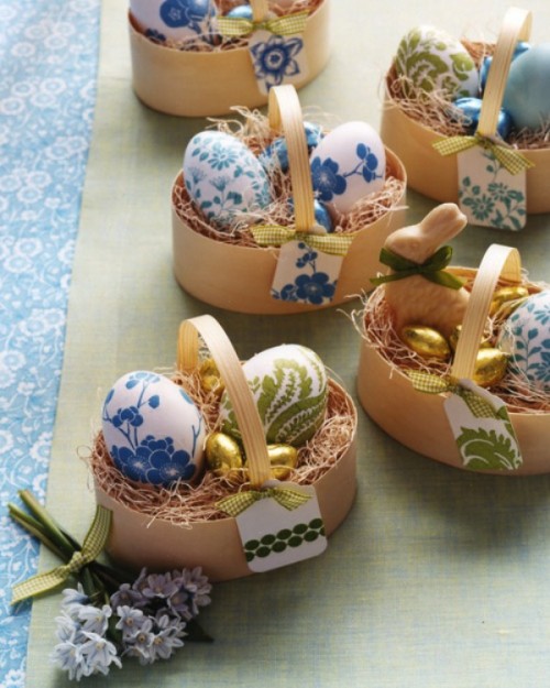 Huevos decorados con decoupage 1