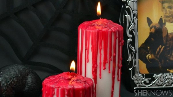 Velas con sangre Halloween 1