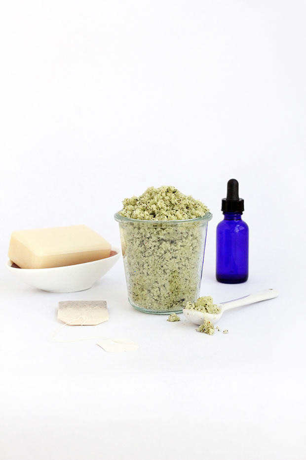 Exfoliante azúcar y té verde