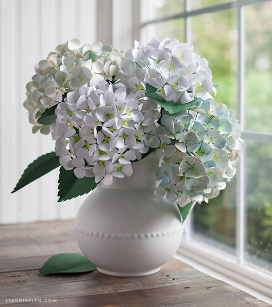 Hortensias de papel