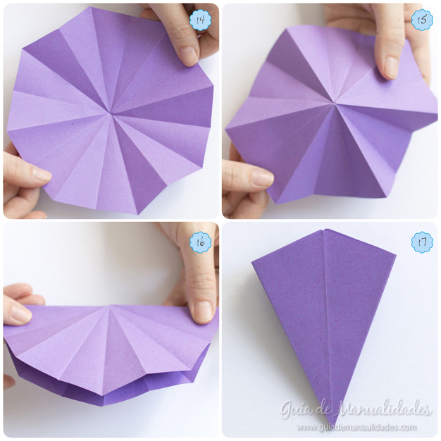 Lirio de agua origami 6