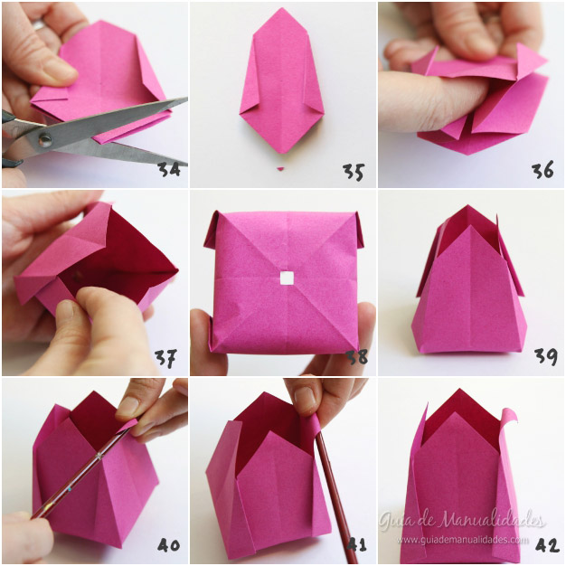 Tulipanes de origami 10
