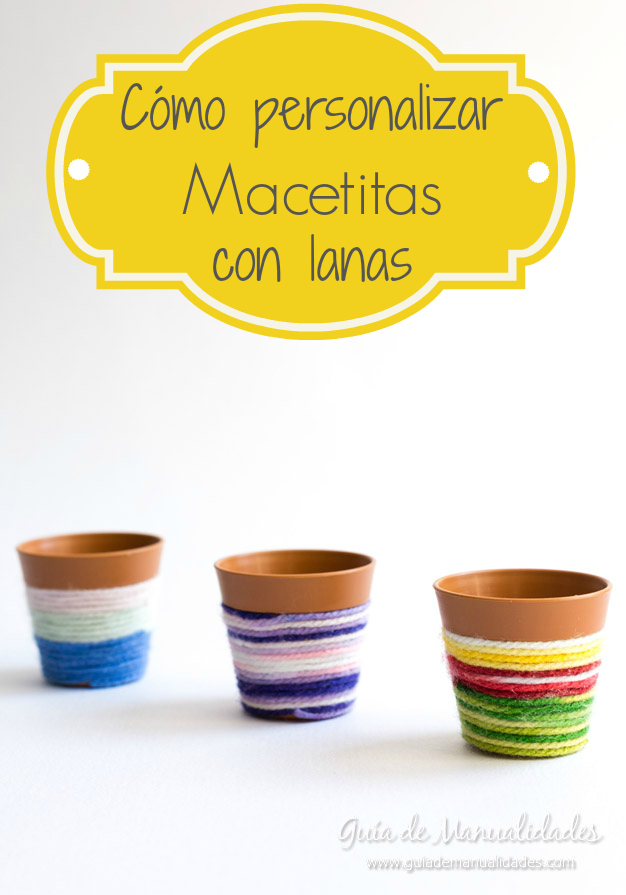 macetitas con lanas