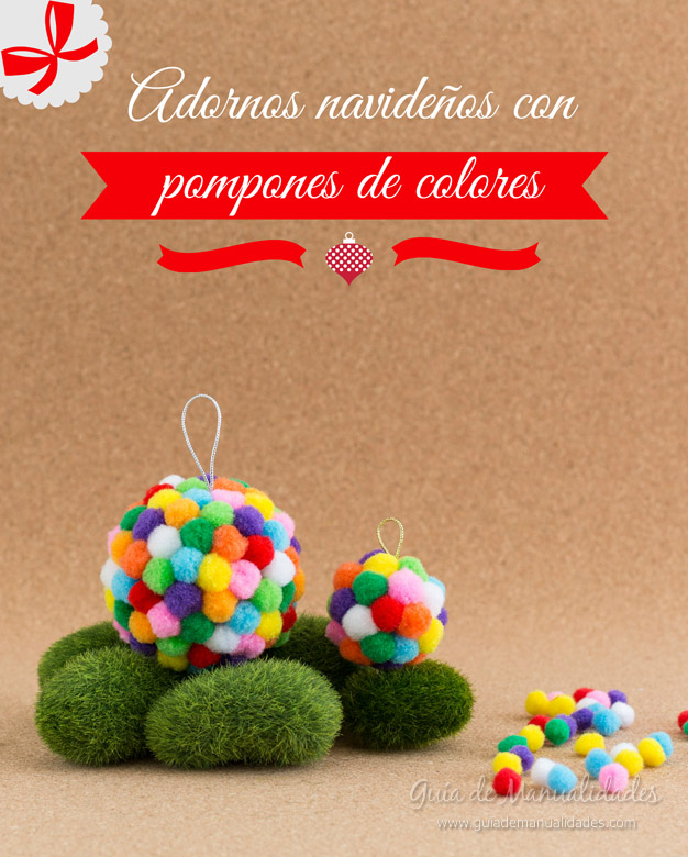 Adornos de navidad con pompones 1