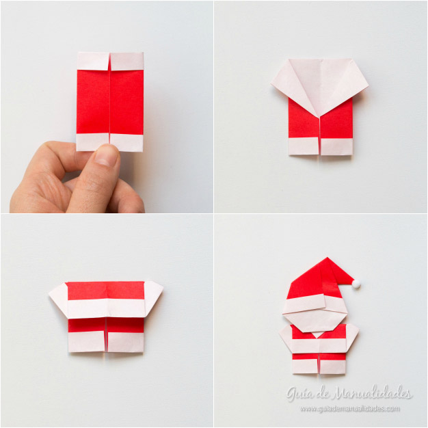 Papá Noel origami 8