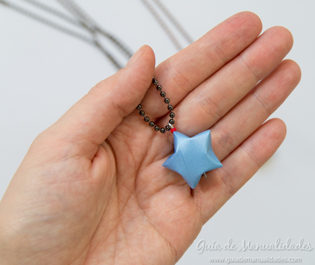 Colgante estrella origami 5