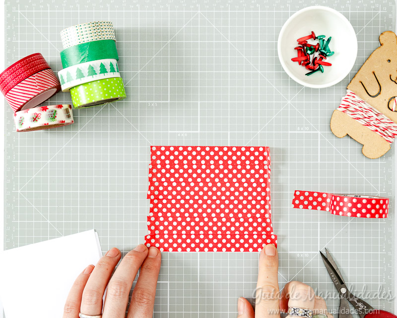 Molinillos navideños con cintas washi 4