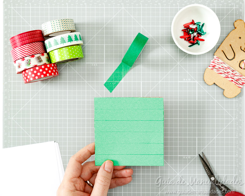 Molinillos navideños con cintas washi 5