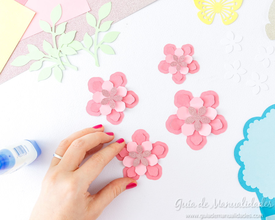 Tarjeta DIY ramo de flores 10