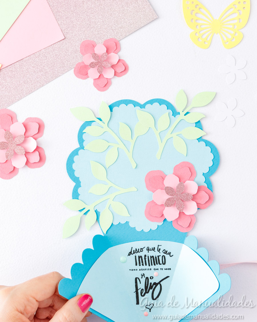 Tarjeta DIY ramo de flores 11