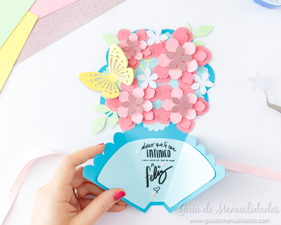 Tarjeta DIY ramo de flores 12