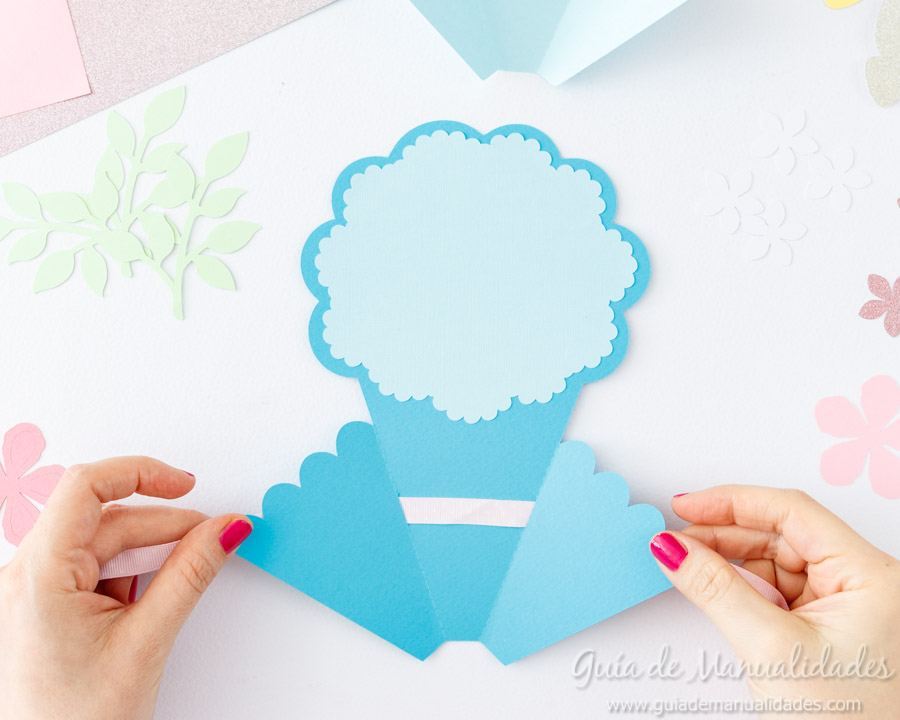 Tarjeta DIY ramo de flores 7