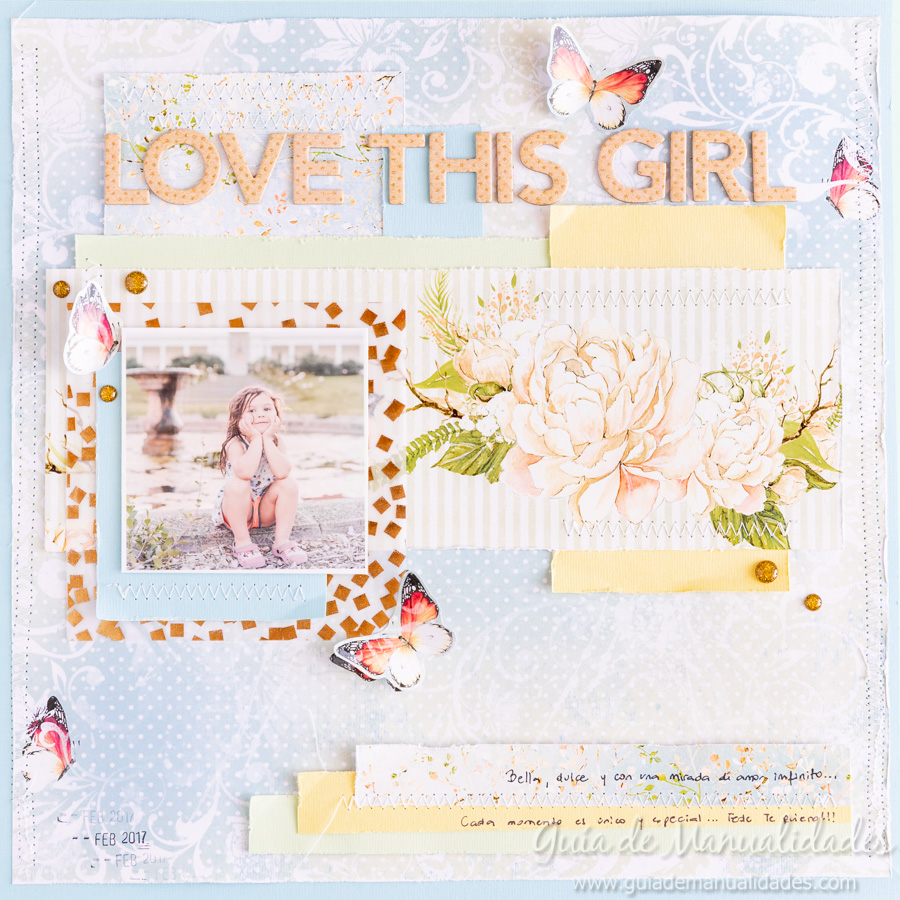 Layout de estilo romántico Love this Girl 1