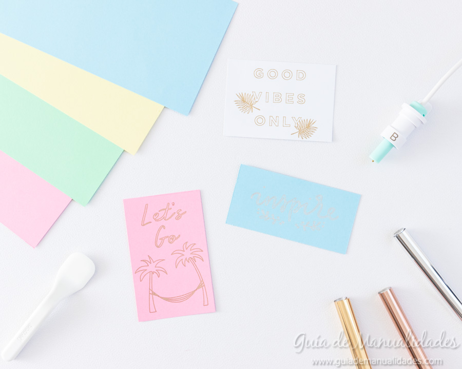 Etiquetas deco con foil quill de WeR 9