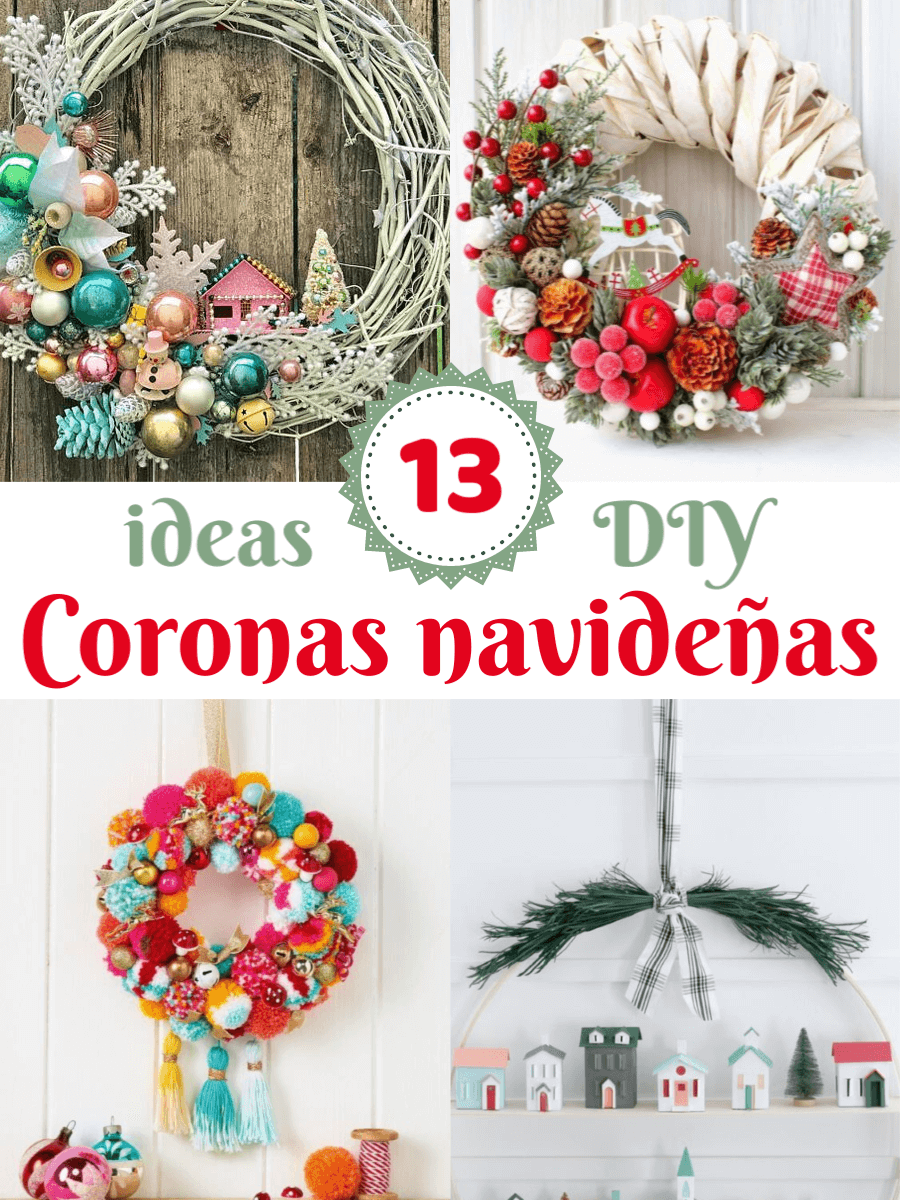 Coronas navideñas DIY 1