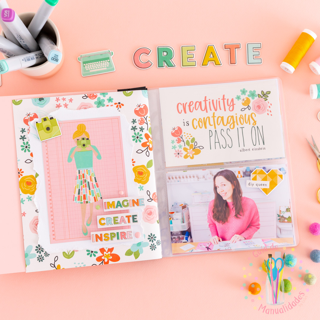 Flipbook Mini Album Crafty Girl Simple Stories 6